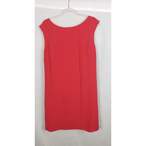 Trina Turk Horizon Dress 14 Red Draped Cowl Neck Classy Holiday Party Christmas - Picture 2 of 6